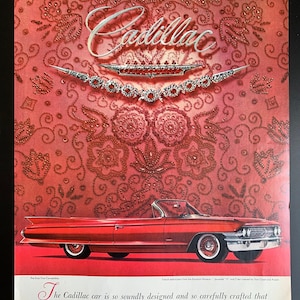 Vintage 1962 cadillac convertible print ad image 1