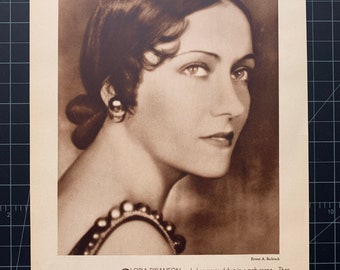 Vintage gloria swanson photoplay portrait print