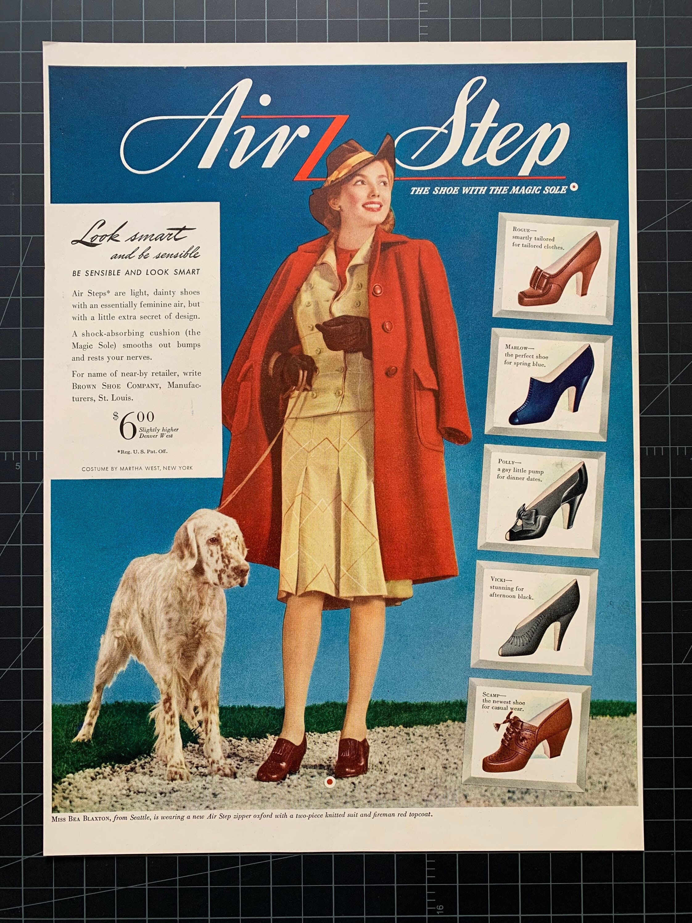 Vintage 1941 Air Step Shoes Print Advertisement