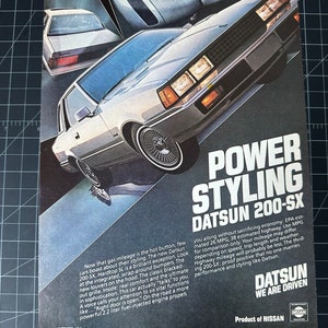 Vintage 1981 datsun 200-sx print advertisement