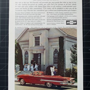 Vintage 1960 Chevrolet Impala Convertible Print advertisement