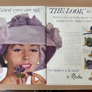Pubblicità stampata dei cosmetici Revlon del 1960