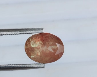 Piedra solar de Oregón natural de 1,70 ct multicolor con hermosa forma ovalada de piedra solar de Oregón, tamaño 9 x 7 mm, piedra solar de Oregón estadounidense