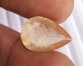 Piedra solar de Oregón natural en forma de pera de 5,70 ct: piedra preciosa de cobre Schiller