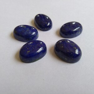 AA Blue Lapis Lazuli Cabochons: 10x14mm Oval Gemstone Lot