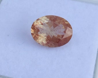 Piedra solar de Oregón natural de 1,40 ct, color rojo Schiller, con hermosa forma ovalada de piedra solar de Oregón, tamaño 9 x 7 mm, piedra solar de Oregón americana.