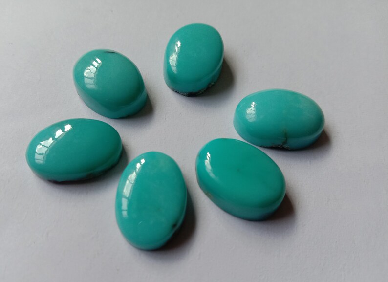 2 Pic Natural Turquoise Cabochon Oval Shape Size 10x14 M.M Arizona Turquoise Cabochons Natural Turquoise loose Gemstone For Jewelry Making