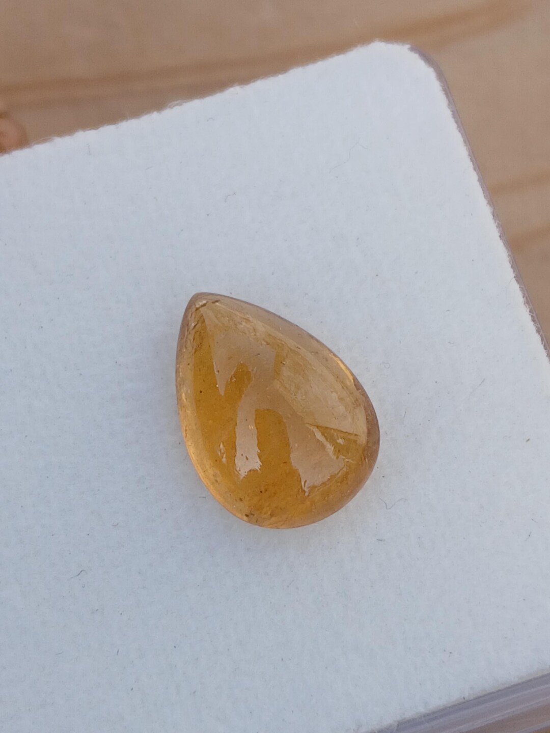 Natural Tourmaline Cabochon Yellow Colour 4.20 Ct Size 12.80x9 Mm Loose ...