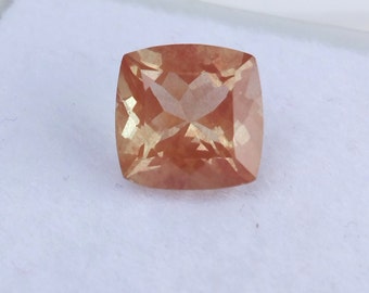 1 Ct Natural Oregon Sunstone Copper Schiller with Beautiful Oregon Sunstone Shap Square 7x7 MM American Oregon Sunstone Gemstone