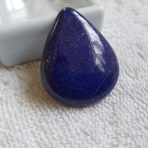 AAA Lapis Lazuli Cabochon: 51 Carat Pear Shape Gemstone, Afghanistan