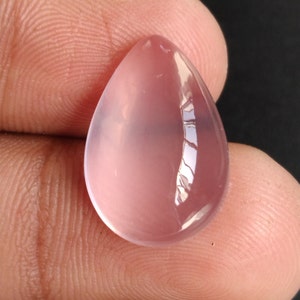 Schöne Qualität Natürliche Rosenquarz Cabochon Birnenform Größe 18.50x12.80 MM Qualität Natürliche Rosa Rosenquarz Cabochon Edelstein 12 Ct