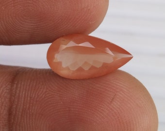 Piedra solar de Oregón natural de 3,60 ct en forma de pera: piedra preciosa de cobre Schiller