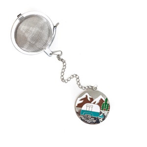 Vintage Camper Tea Infuser | Loose Leaf Tea | Mountain Charm Ball Infuser | Tea Strainer | Tea Steeper | Charm Tea Infuser | Tea Lover Gift