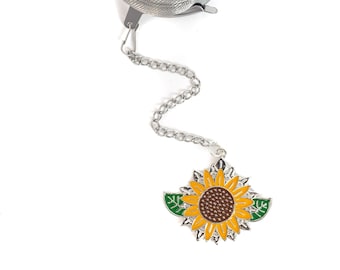 Infusor de té de girasol / Té de hojas sueltas / Bola de té / Infusor de bolas de encanto / Colador de té / Tea Steeper / Infusor de té de encanto / Regalo para amantes del té