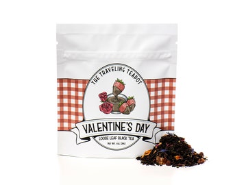 Black Tea Valentine Chocolate dipped Strawberry Loose Leaf