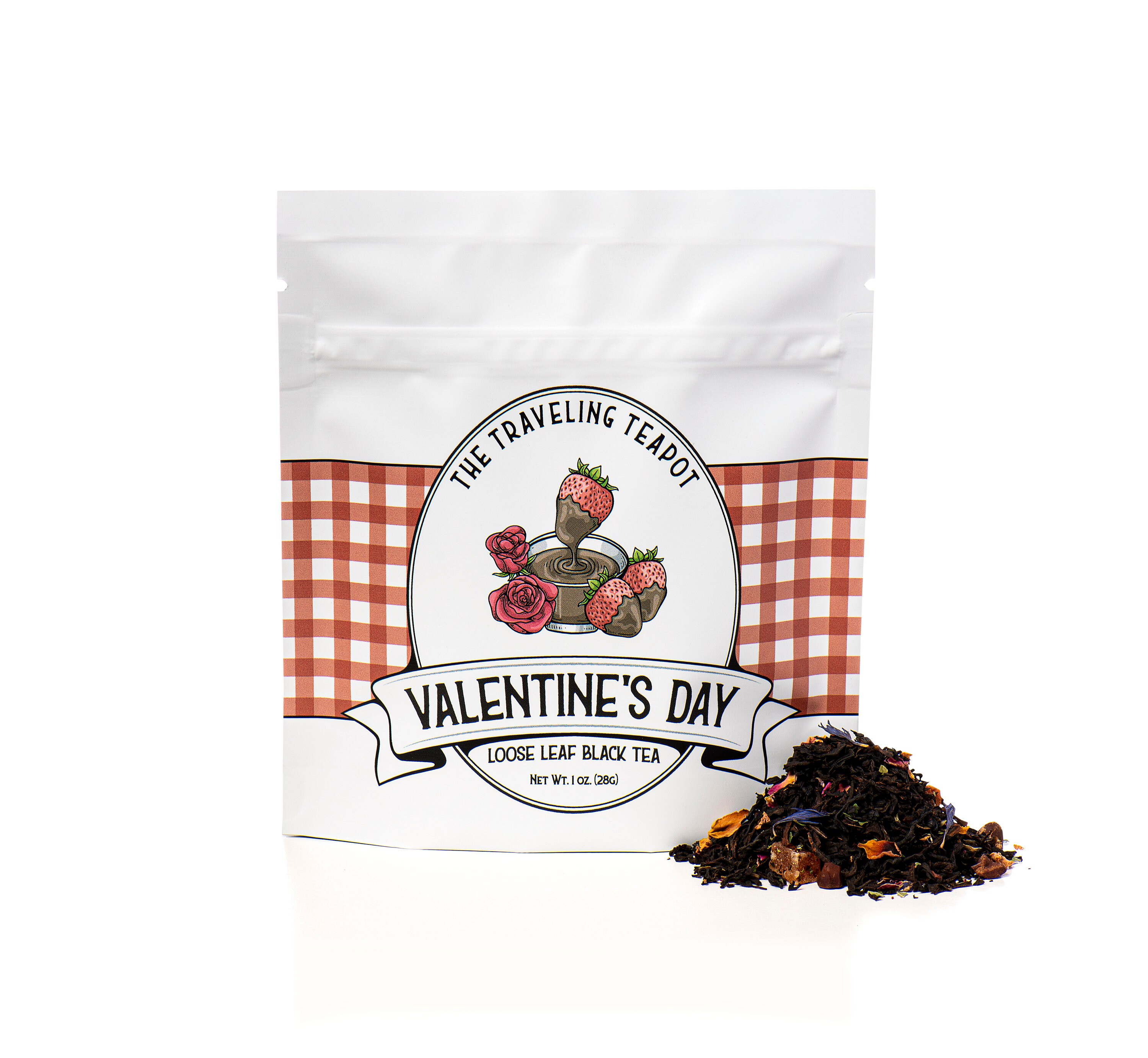 Black Tea Valentine Chocolate dipped Strawberry Loose Leaf