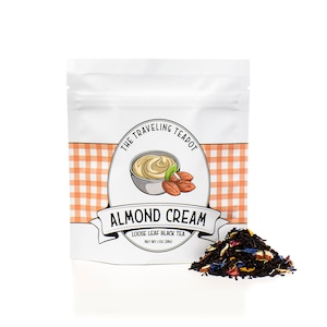 Thé noir Crème d’amande / Thé aux amandes / Thé en vrac / Cadeau de thé / Cadeau d’anniversaire / Douche nuptiale / Amateur de thé / Thé de l’après-midi