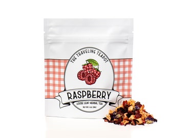 Raspberry Herbal Losse Thee| Zelfzorgcadeau| Natuurlijke thee| Theeliefhebber Cadeau| Theetijd| Afternoon Tea| High Tea| Theecadeaus voor vrouwen| Theemelange| Ijsthee