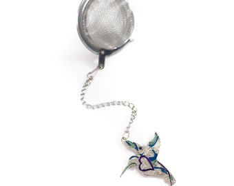 Tea Infuser | Loose Leaf Tea | Tea Ball | Hummingbird Charm Ball Infuser | Tea Strainer | Tea Steeper | Charm Tea Infuser | Tea Lover Gift