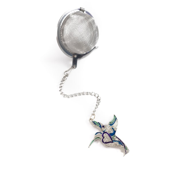 Tea Infuser | Loose Leaf Tea | Tea Ball | Hummingbird Charm Ball Infuser | Tea Strainer | Tea Steeper | Charm Tea Infuser | Tea Lover Gift