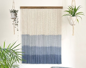Dip Dye Yarn Wall Hanging: Boho Tapestry Decor