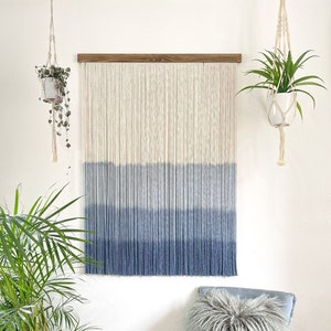 Dip dye décor, Yarn wall hanging, Woven wall hanging, Macrame wall hanging, Tapestry wall décor, Dip dye wall hanging, Dip dye fiber art
