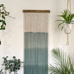 Dip dye décor, Yarn wall hanging, Woven wall hanging, Macrame wall hanging, Tapestry wall décor, Dip dye wall hanging, Dip dye fiber art