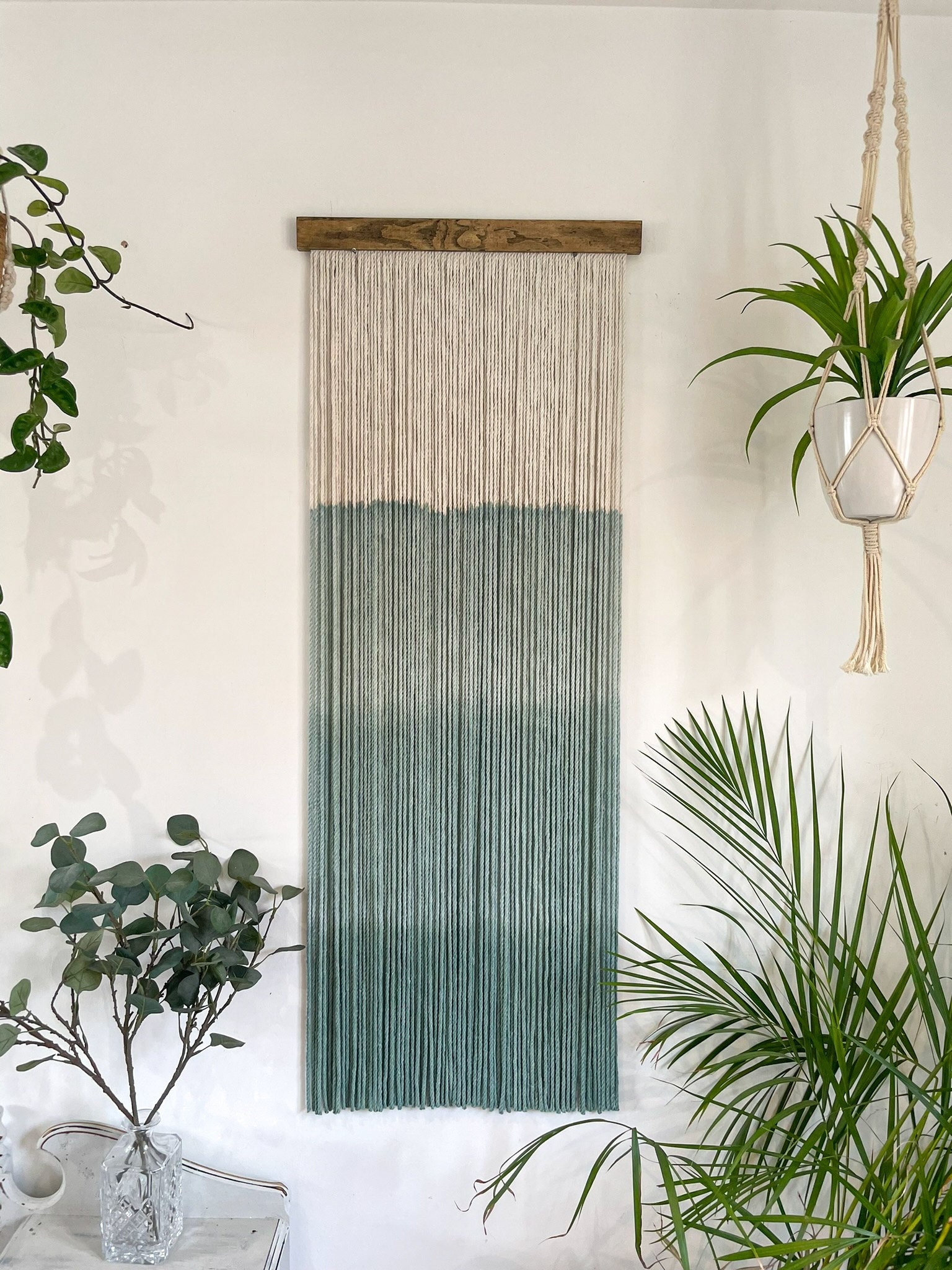 Dip Dye Decor Yarn Wall Hanging Woven Wall Hanging Macrame Wall Hanging Tapestry Wall Decor Dip Dye Wall Hanging Dip Dye Fiber Art Etsy Canada