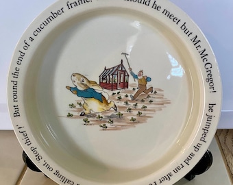 Vintage Wedgwood Peter Rabbit nursery ware bowl.