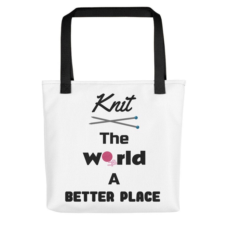 Knitters Gift From Son Gift For Crochet Lovers Mothers Day Gift From Daughter Mom Birthday Present Knitters Bag Knitting Tote Bag