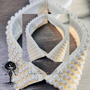 Pearl & Rhinestone Shirt Collar - Etsy display picture 1