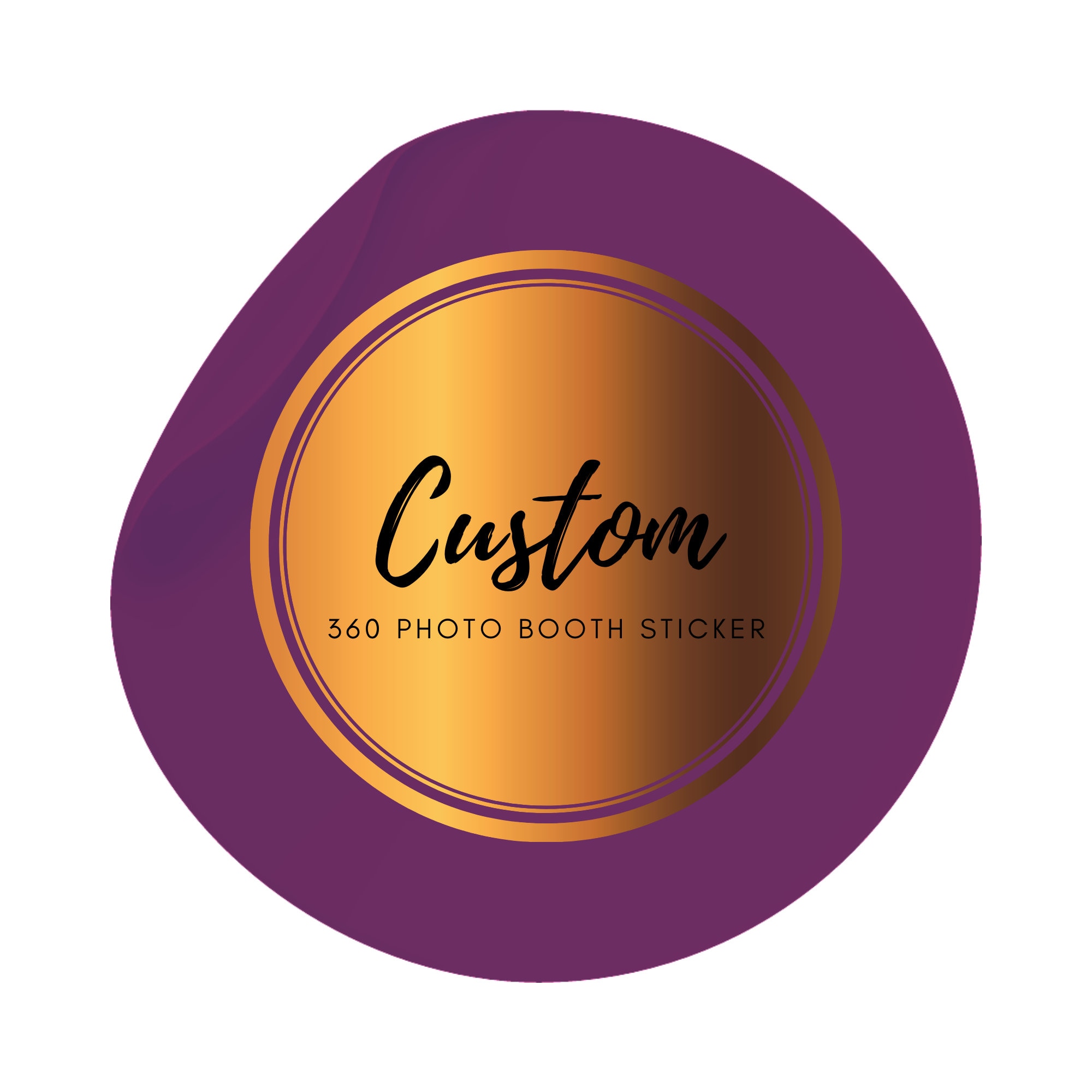 360 Photo Booth Custom Platform Logo Sticker Label for Photo Booth