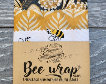 Bee Wrap : emballage alimentaire reutilisable. Lot de 3
