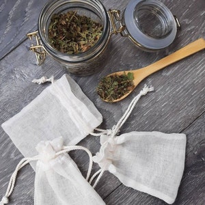 5 sachets à thé réutilisables en tissus Cook Concept