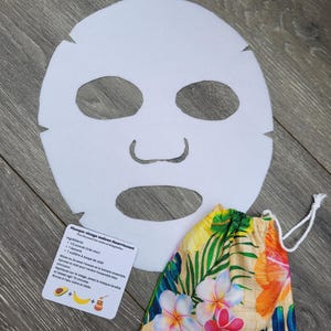 Masque tissu lavable pour soins du visage