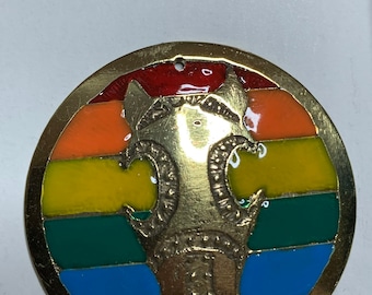SCA Chamfron rainbow medallion