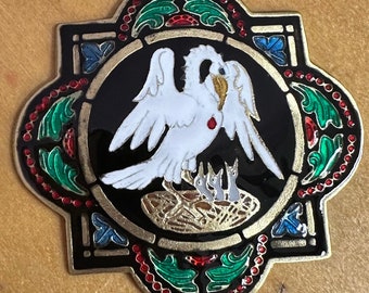 Stained glass design peerage medallion