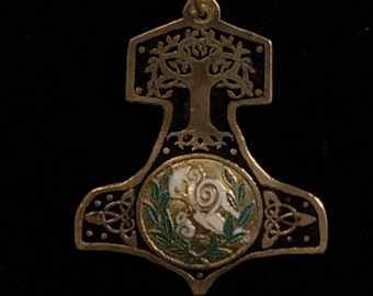 SCA Thor’s hammer Pelican Laurel peerage medallion