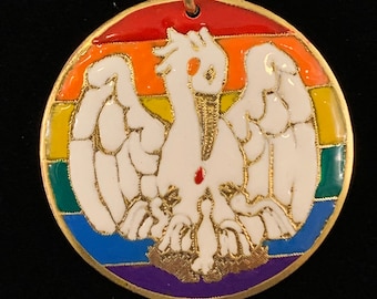 SCA Pelican Medallion Rainbow Pride with white pelican