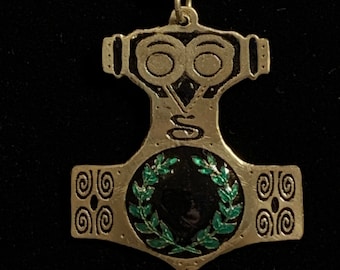 SCA Thor’s hammer Raven peerage medallion