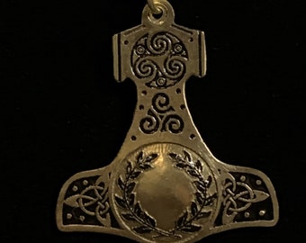 SCA Thor’s hammer Spiral Celtic peerage medallion