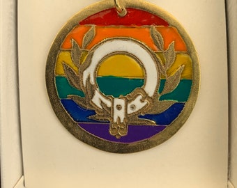SCA Knight Laurel Medallion Rainbow Pride