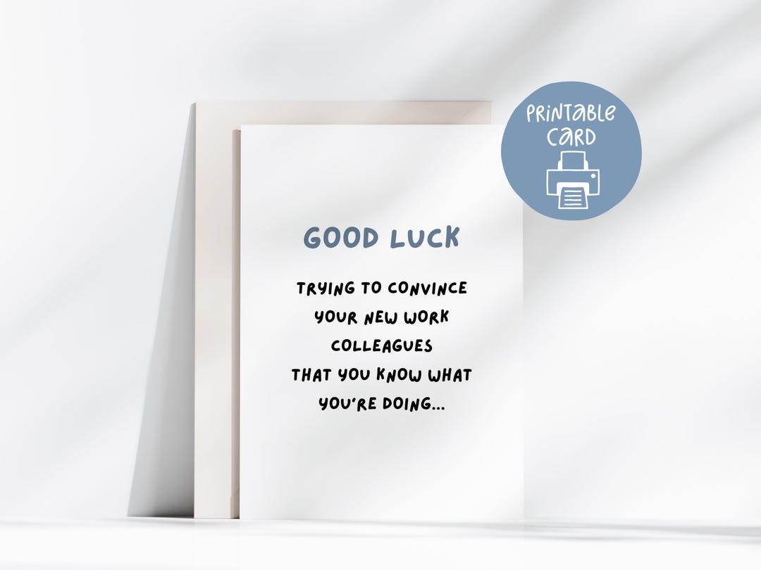 Funny Job Card, Coworker Leaves, Good Luck, Congrats New Job Colleague Leaves Farewell Leave Job Funny Card Joke Banter Office PC504 - View #10