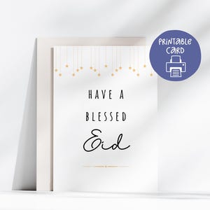 Cartão Eid Mubarak para impressão, download digital de cartão islâmico, Eid abençoado, arte islâmica do Ramadã 5x7, cartão feliz Eid, Eid Ul Fitre, Eid Ul Adha