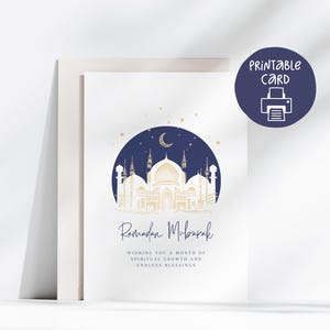 Cartão Ramadan Mubarak, Download digital de cartão islâmico, Eid abençoado, Cartão Ramadan islâmico 5x7, Feliz Eid, Eid Ul Fitre, Eid Ul Adha
