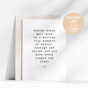 Carte Fier de vous, Carte de félicitations, Bravo, Carte Vous l'avez fait, Célébration d'une réussite, Carte de voeux motivante, Nouvel emploi