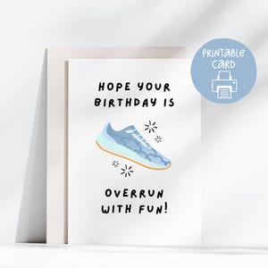 Cartão de aniversário engraçado para corredores, cartão 5x7, cartão de atleta, triatleta, ciclista, arte de treinamento, corrida de aniversário, cartão de aniversário para corredores, diversão de superação
