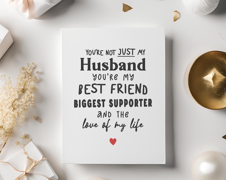 Husband Anniversary Printable Card, 5x7 Card With Printable Envelope ...