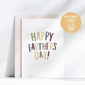 Heureuse fête des pères, carte papa, carte imprimable fête des pères, carte 5 x 7 avec enveloppe imprimable, carte fête des pères pour papa, meilleure carte papa