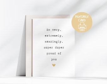 New Job, Proud of You Card, Congratulations Card, Well Done Achievement, You Did It Card, Success Celebration, Motivational Greeting Card